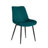 Adama Dining Chair - Petrol Velvet